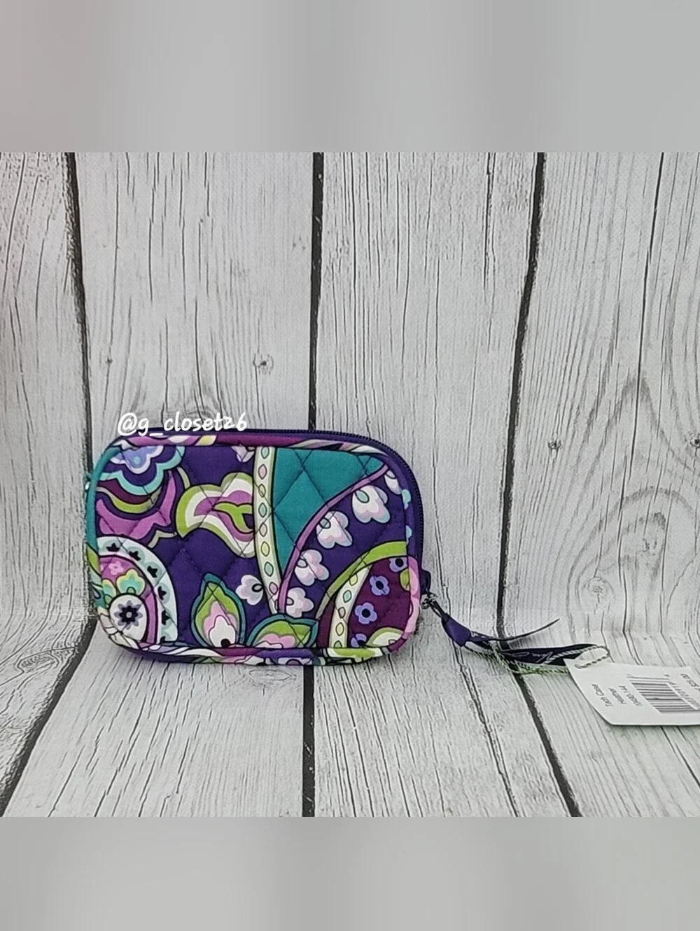 Vera Bradley Quilted Small Zip Pouch - Tech Case - Heather - Picture 2 of 6